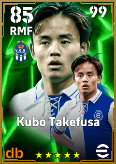 Kubo Takefusa — RMF, OVR 85, MAX 99
