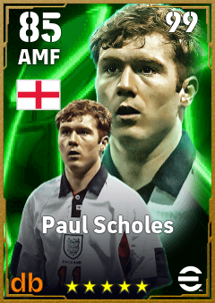 Paul Scholes — AMF, OVR 85, MAX 99