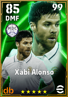 Xabi Alonso — DMF, OVR 85, MAX 99