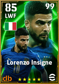 Lorenzo Insigne — LWF, OVR 85, MAX 99