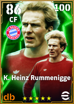 K. Heinz Rummenigge — CF, OVR 86, MAX 100
