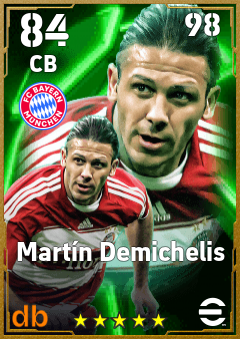 Martín Demichelis — CB, OVR 84, MAX 98