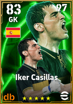 Iker Casillas — GK, OVR 83, MAX 97