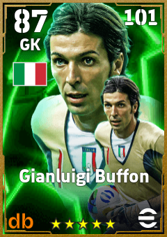 Gianluigi Buffon — GK, OVR 87, MAX 101