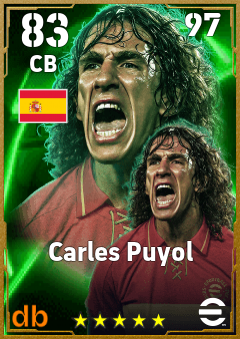Carles Puyol — CB, OVR 83, MAX 97