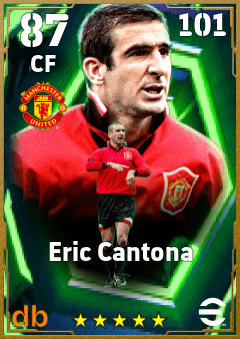 Eric Cantona — CF, OVR 87, MAX 101