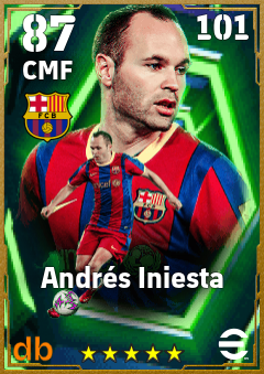 Andrés Iniesta — CMF, OVR 87, MAX 101