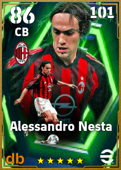 Alessandro Nesta — CB, OVR 86, MAX 101