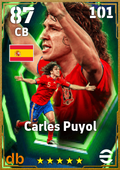 Carles Puyol — CB, OVR 87, MAX 101