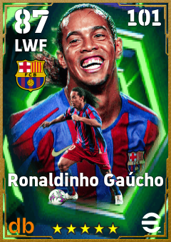 Ronaldinho Gaúcho — LWF, OVR 87, MAX 101