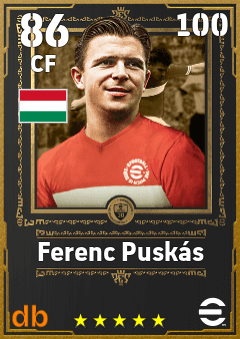 Ferenc Puskás — CF, OVR 86, MAX 100