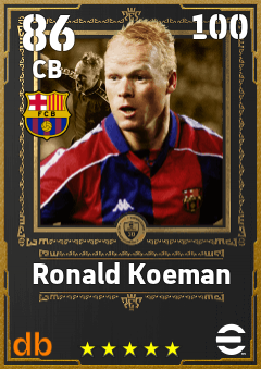 Ronald Koeman — CB, OVR 86, MAX 100