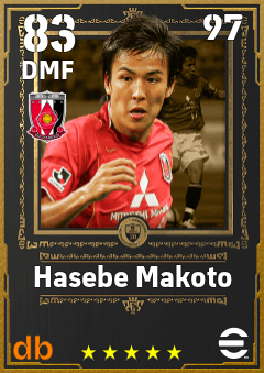 Hasebe Makoto — DMF, OVR 83, MAX 97