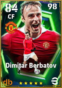 Dimitar Berbatov — CF, OVR 84, MAX 98