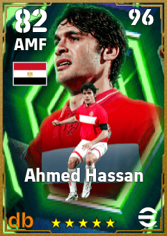 Ahmed Hassan — AMF, OVR 82, MAX 96