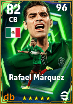Rafael Márquez — CB, OVR 82, MAX 96