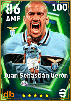 Juan Sebastián Verón — AMF, OVR 86, MAX 100