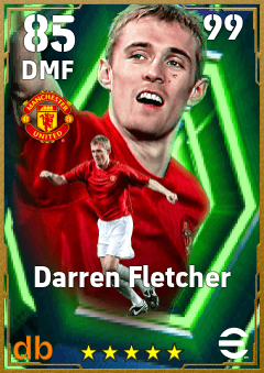 Darren Fletcher — DMF, OVR 85, MAX 99