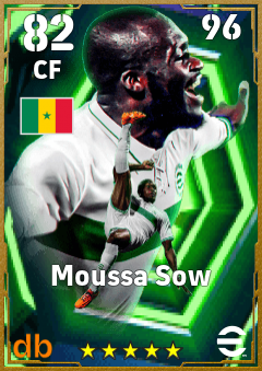 Moussa Sow — CF, OVR 82, MAX 96