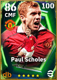 Paul Scholes — CMF, OVR 86, MAX 100