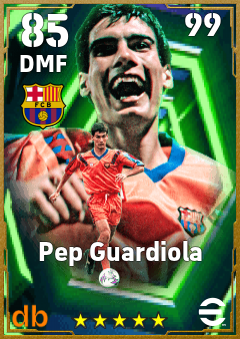 Pep Guardiola — DMF, OVR 85, MAX 99