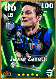 Javier Zanetti — LB, OVR 86, MAX 100