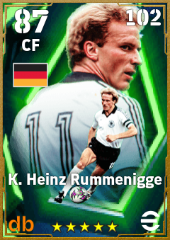 K. Heinz Rummenigge — CF, OVR 87, MAX 102