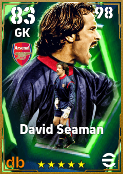 David Seaman — GK, OVR 83, MAX 98