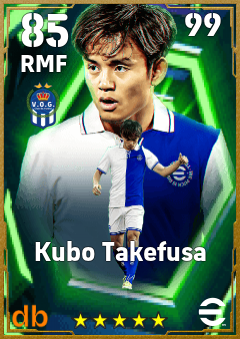 Kubo Takefusa — RMF, OVR 85, MAX 99