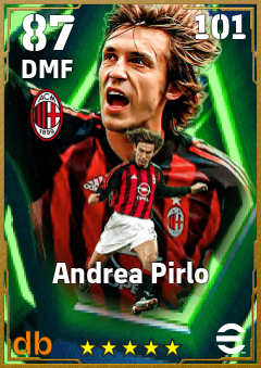 Andrea Pirlo — DMF, OVR 87, MAX 101