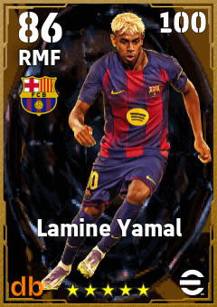 Lamine Yamal — RMF, OVR 86, MAX 100