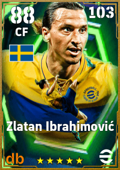Zlatan Ibrahimović — CF, OVR 88, MAX 103