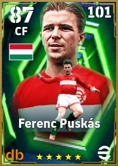 Ferenc Puskás — CF, OVR 87, MAX 101