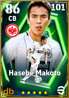 Hasebe Makoto — CB, OVR 86, MAX 101