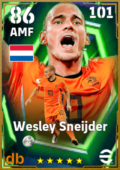 Wesley Sneijder — AMF, OVR 86, MAX 101