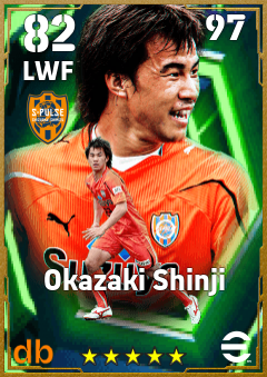 Okazaki Shinji — LWF, OVR 82, MAX 97