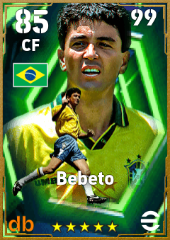Bebeto — CF, OVR 85, MAX 99