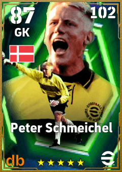 Peter Schmeichel — GK, OVR 87, MAX 102