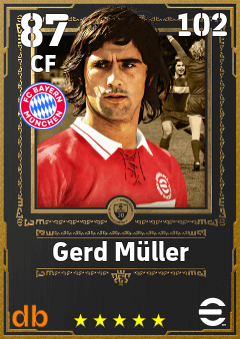 Gerd Müller — CF, OVR 87, MAX 102