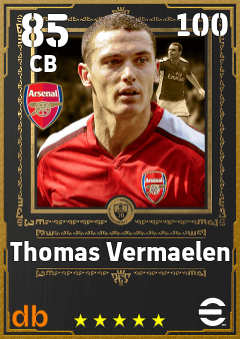 Thomas Vermaelen — CB, OVR 85, MAX 100