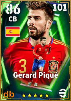 Gerard Piqué — CB, OVR 86, MAX 101