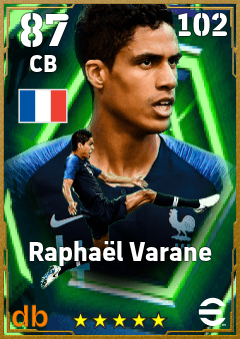 Raphaël Varane eFootball player card