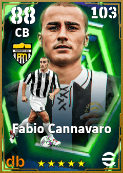 Fabio Cannavaro — CB, OVR 88, MAX 103