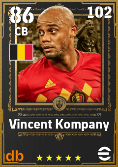 Vincent Kompany — CB, OVR 86, MAX 102