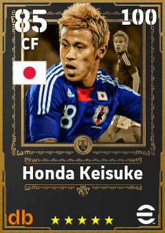 Honda Keisuke — CF, OVR 85, MAX 100