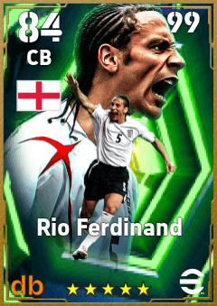 Rio Ferdinand — CB, OVR 84, MAX 99