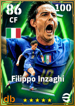 Filippo Inzaghi — CF, OVR 86, MAX 100