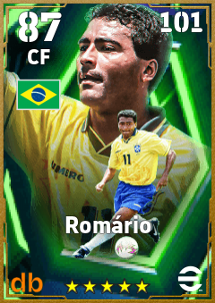 Romário — CF, OVR 87, MAX 101