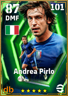 Andrea Pirlo — DMF, OVR 87, MAX 101