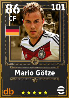 Mario Götze — CF, OVR 86, MAX 101